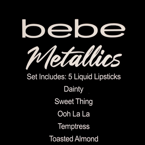 🍓 2/$40 🍓NWT BEBE Metallic / Matte Liquid Lipstick Set - Picture 5 of 9